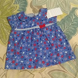 Baby Girl's Adorable JoJo Maman Bebe Collared Top